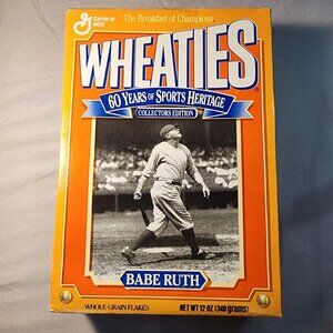Babe Ruth Wheaties Box 60 years of Sports Heritage-Empty Box